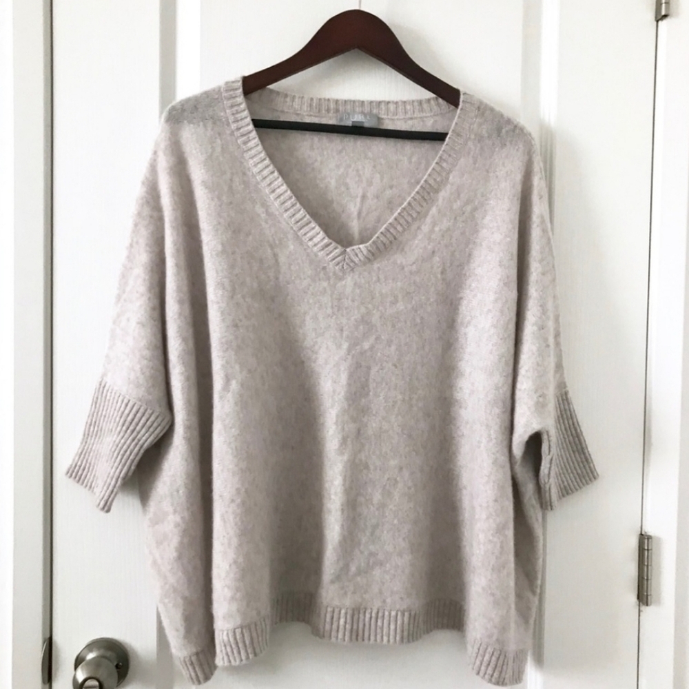 PURE Collection Cashmere Sweater Vneck Dolman M